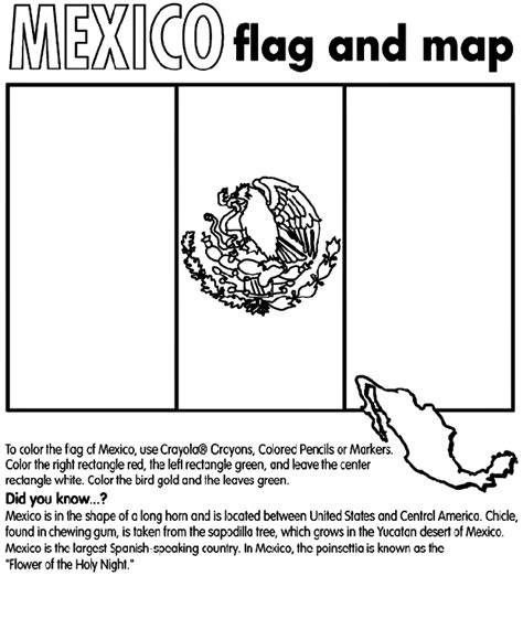 New mexico state flag coloring page printable coloring page, free to download and print. Mexico on crayola.com | Flag coloring pages, Mexico flag ...