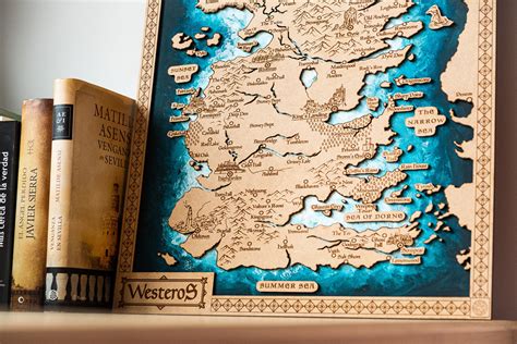 Westeros Map Wood Game Of Thrones Map Game Os Thrones Essos Etsy India