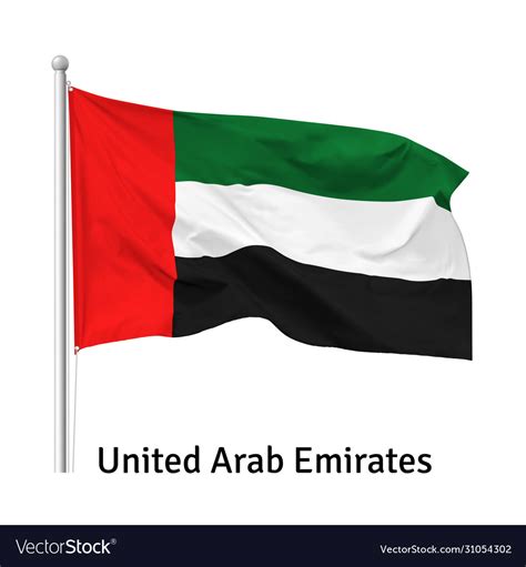 Flag United Arab Emirates Royalty Free Vector Image