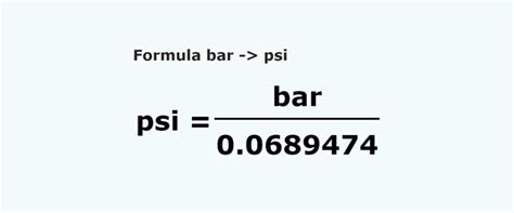 Bar To Psi Online Pressure Conversion Formula Chart Table
