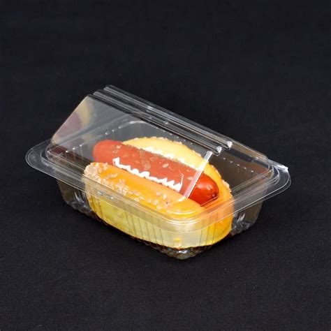 Thermoformed Clamshell Disposable Plastic Hot Dog Sandwich Packaging