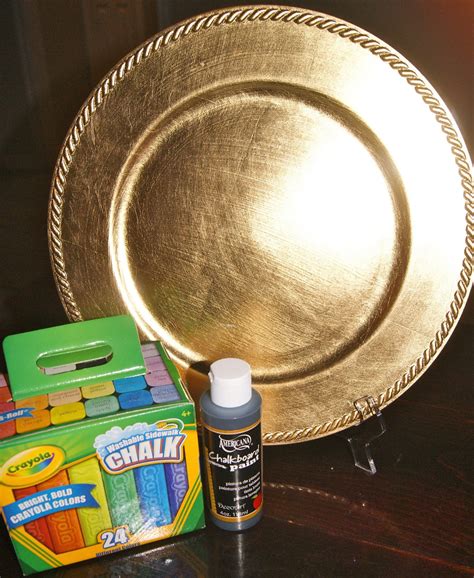 Diy Chalkboard Charger Plate Anchors Aweigh