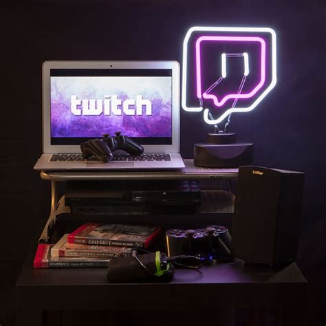 Twitch Logo Neon Light Usb