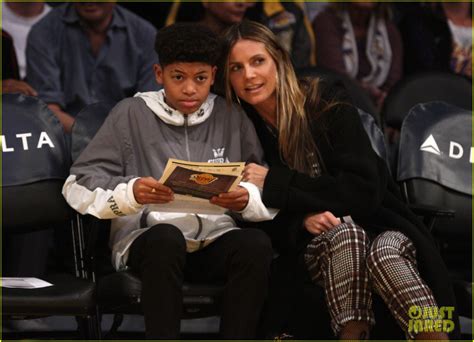 Heidi Klum Son Henry Sit Courtside At The Lakers Game Photo Celebrity Babies