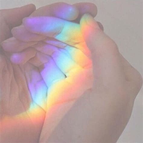 Aesthetic Hand Light And Rainbow Image 3851949 On