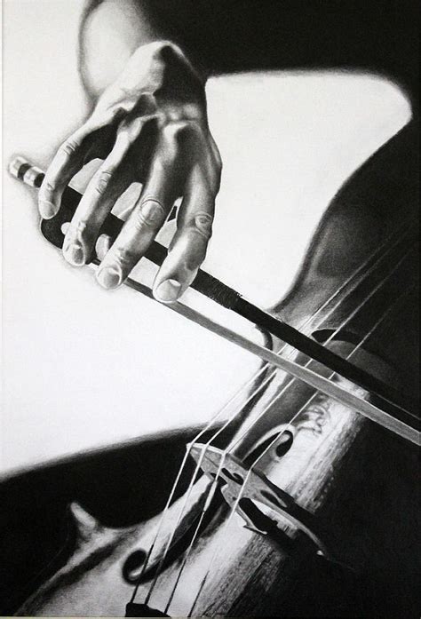 Cello Hand Drawing Drawing By Paul Burges