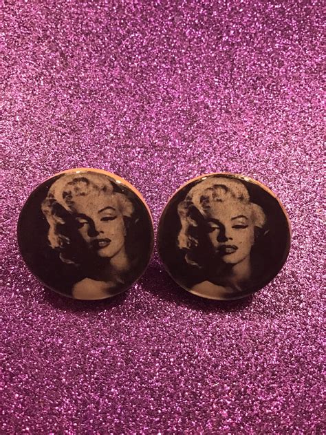 Marilyn Monroe Earrings Marilyn Monroe Studs Statement Etsy
