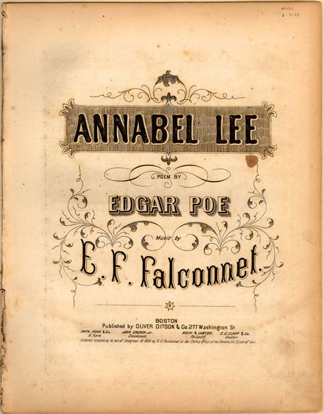 Annabel Lee Historic American Sheet Music