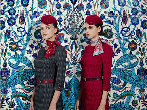 Turkish Airlines Unveils Its Brand New Cabin Crew Uniforms Daily Mail