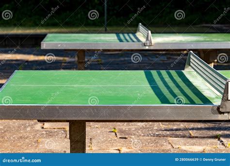 Ping Pong Tables In A City Park Stock Image Image Of Europa Play