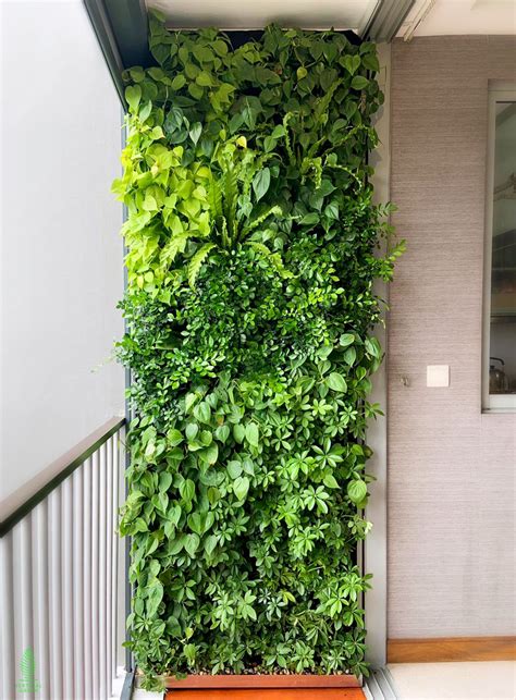 Balcony With Vertical Gardens Vertical Garden Wall Artificial Green