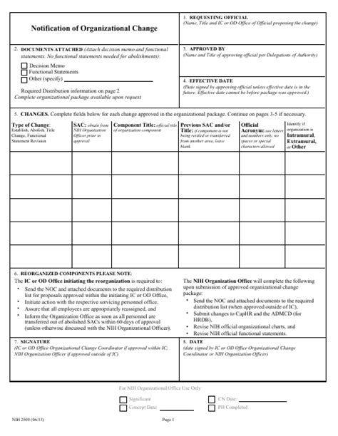 Form Nih 2500 Fill Out Sign Online And Download Fillable Pdf