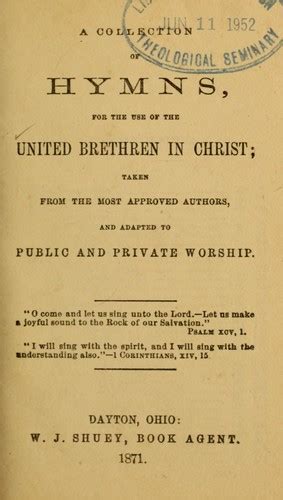 A Collection Of Hymns For The Use Of The United Brethren In Christ By