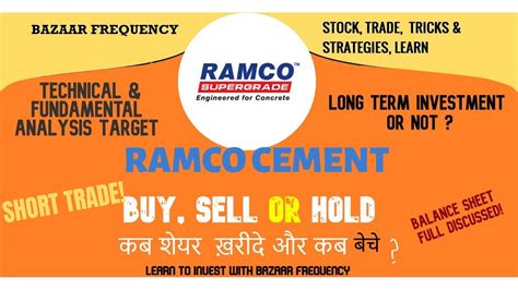 Get live bse/ nse stock price of ultratech cement ltd. RAMCO CEMENT Latest Share News |RAMCO CEMENT Share Price ...