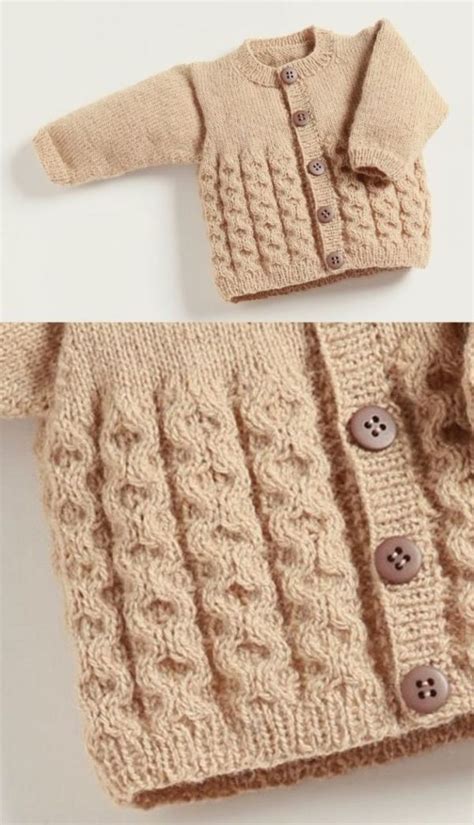 Free Knitting Pattern Baby Cardigan With Cables Baby Cardigan