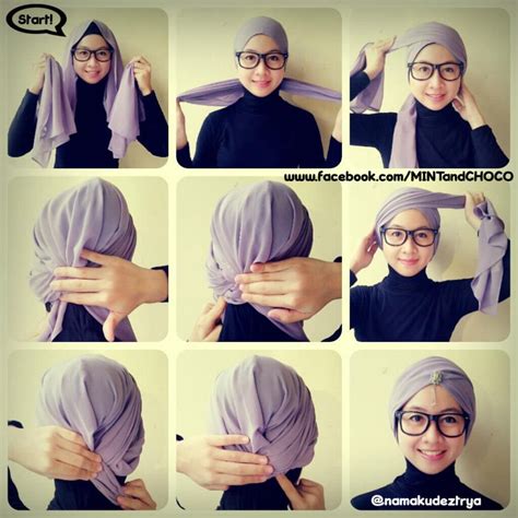 tutorial hijab turban modern di 2020 kursus hijab jilbab turban gaya hijab