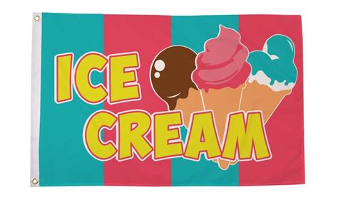 Ice Cream Flag Large X Ft Shop Banner Display Etsy