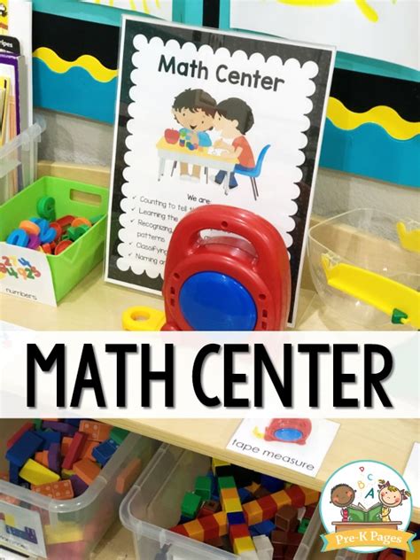 How To Set Up A Math Center In Preschool Or Kindergarten