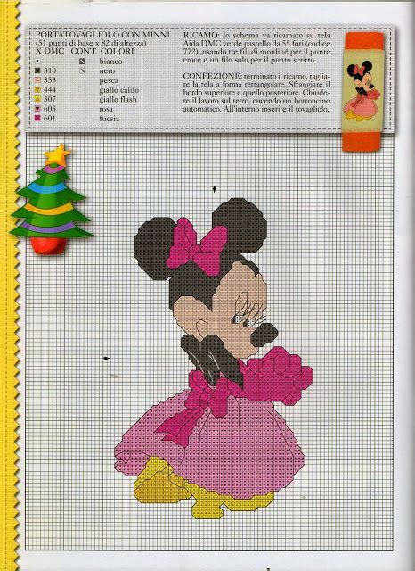 Cross stitch pattern detail information: Minnie Mouse Christmas Free chart | Beautiful cross stitch ...