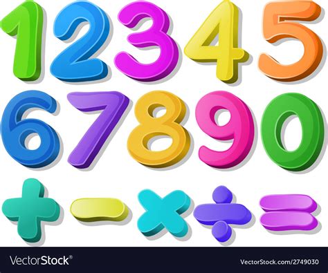 Number Royalty Free Vector Image Vectorstock