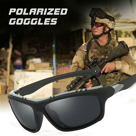 Mens Army Sunglasses Goggles Military Sun Glasses Polarized Lens Tactical Uv400 Cpd Shield Casual