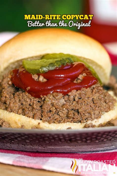 Just layer ground beef, noodles, marinara sauce, and plenty of cheese in your slow cooker. Maid-Rite Copycat (Loose Meat Sandwiches)