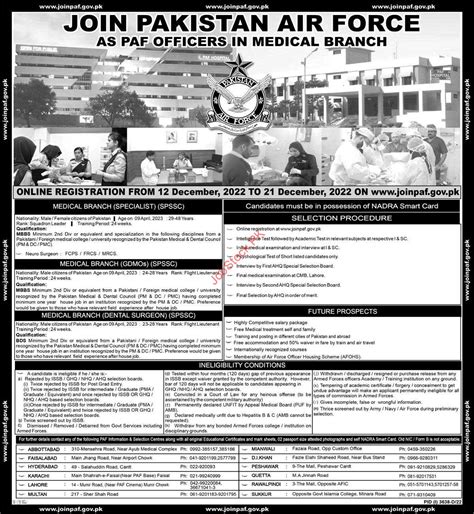 Air Force Jobs 2022 Online Apply Join Paf Ssc Advertisement