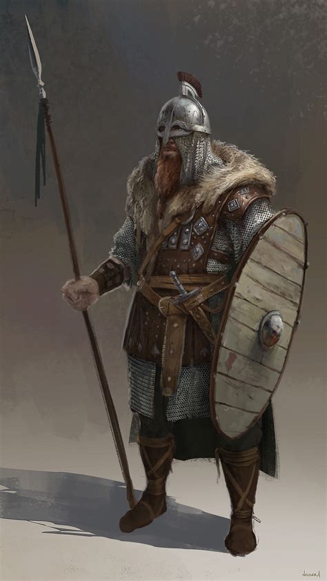 Saxon Spearman Aissa Character Art Fantasy Character Design Rpg