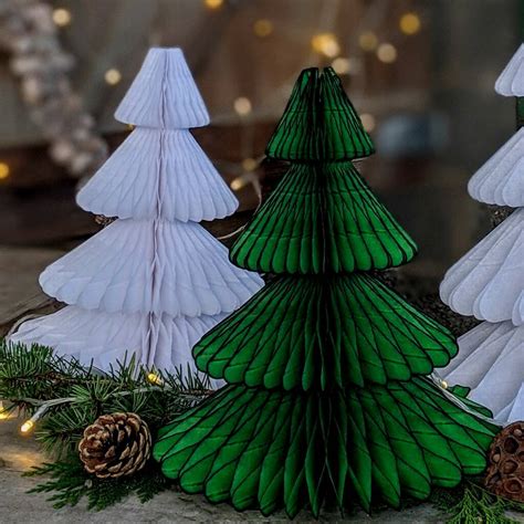 Green Honeycomb Paper Christmas Tree By The Danes