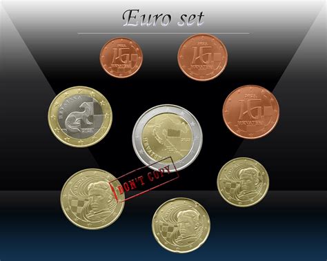 Croatia Euro Set 2023 8 Coins 1 2 5 10 20 50 Cents 1 2 Euro