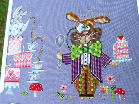 Brookes Books Wonderland The March Hare Cross Stitch Etsy Cross