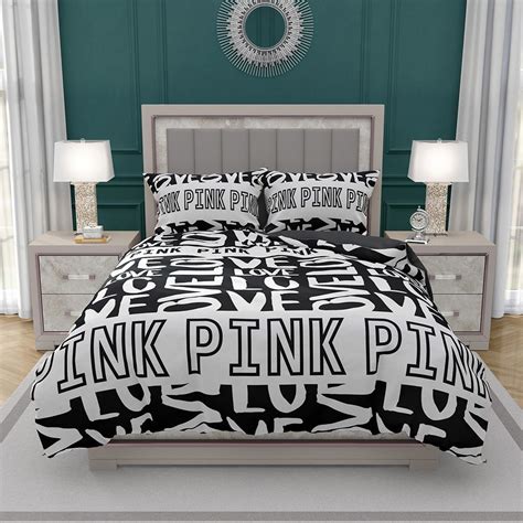 Victorias Secret Pink Valentine Day Pattern Bedding Set