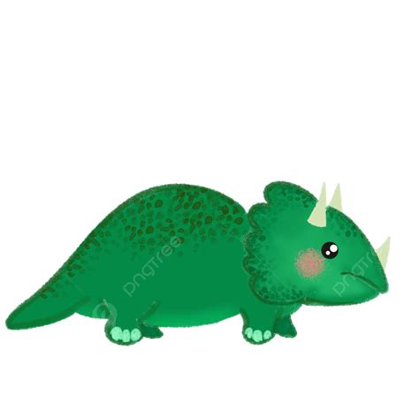 Super Süßer Dinosaurier Baby Triceratops Cartoon Png Bild Kostenloser
