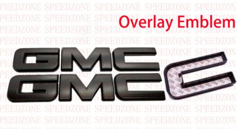 2019 2020 2021 Gmc Sierra Front Rear Matte Black Emblem Kit Fit