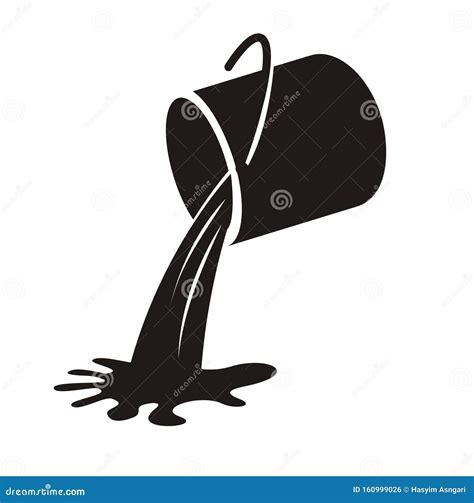 Pouring Paint From Bucket Icon Vector Stock Vector Illustration Of