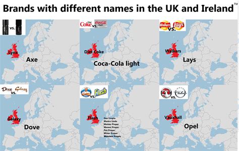 Map of the united kingdom (uk) and its three constituent countries, england, scotland, and wales, and the province of northern ireland on the island of ireland, neighboring countries with international borders, the national capital london, country capitals, major cities, main roads, and major airports. Brands with different names in the UK + Ireland vs. the ...