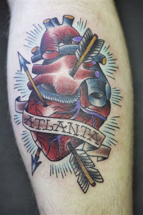 Atlanta Anatomical Heart Tattoo Design รอยสัก ลาย