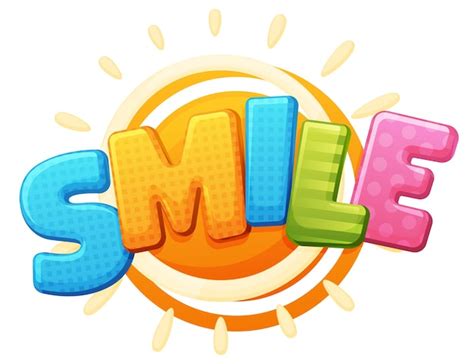 Premium Vector Smile Sign Color Inscription Logo Game Area Bubble
