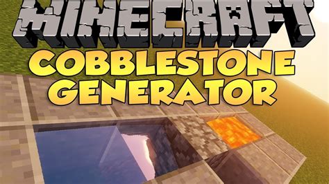 Minecraft How To Build A Quick Cobblestone Generator Basic