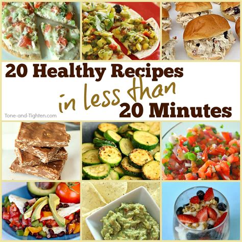 20 Healthy Meals In Under 20 Minutes Tone And Tighten