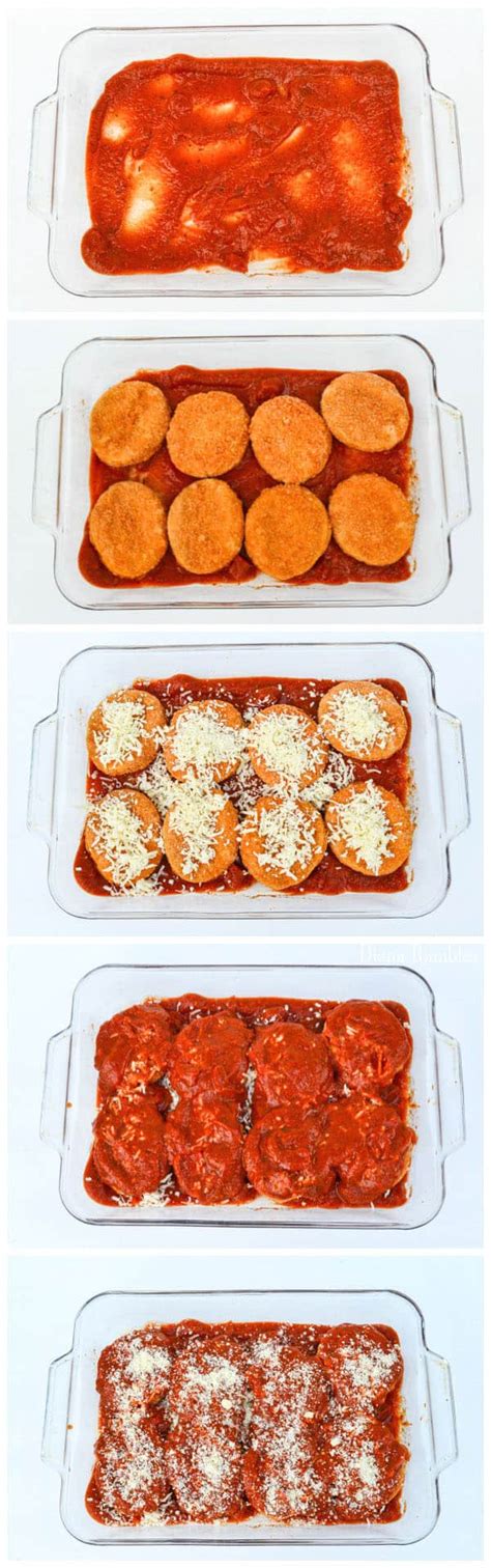One of the best ground chicken recipes ever! Easy Chicken Patty Parmesan Recipe