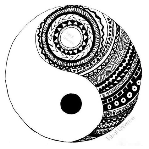 Yin And Yang Pen And Ink Drawing Body Modifications