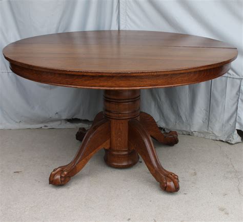 Sets bar height tables bistro tables counter height dining sets counter height tables dining table sets dining tables buy online & pick up in stores all delivery options same day. Bargain John's Antiques | Round Oak Dining Table - claw ...