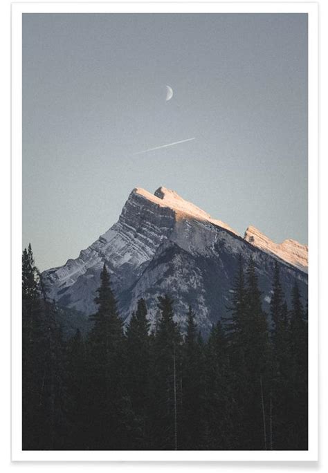 Moon Above The Mountains Poster Juniqe