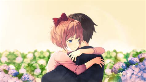 cute anime couple hug hd anime 4k wallpapers images backgrounds photos and pictures