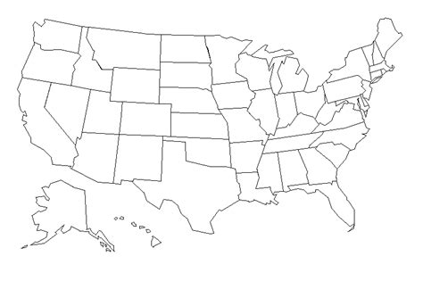 Us Map Black And White Printable 13 Best Images Of United States