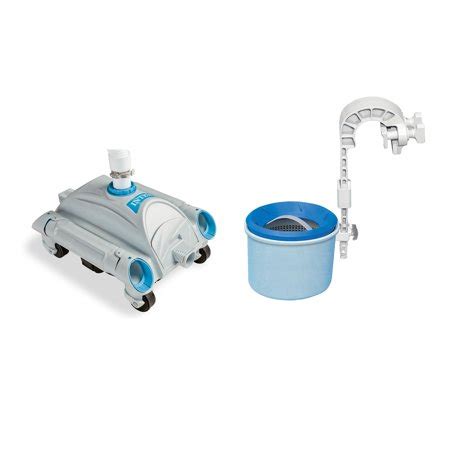 The first thing you want to do is hook up the long pole to your. Intex Automatic Above-Ground Swimming Pool Vacuum & Mounted Automatic Skimmer - Walmart.com