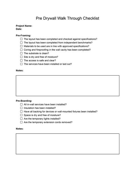 New Construction Walk Through Checklist Templates Download And Print For