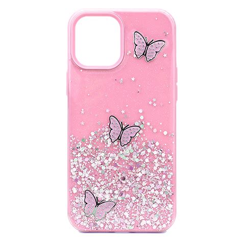 wholesale glitter jewel butterfly double layer hybrid case cover for apple iphone 12 pro max