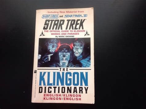 Star Trek ~ Klingon Dictionary ~ Official Guide To Klingon Words